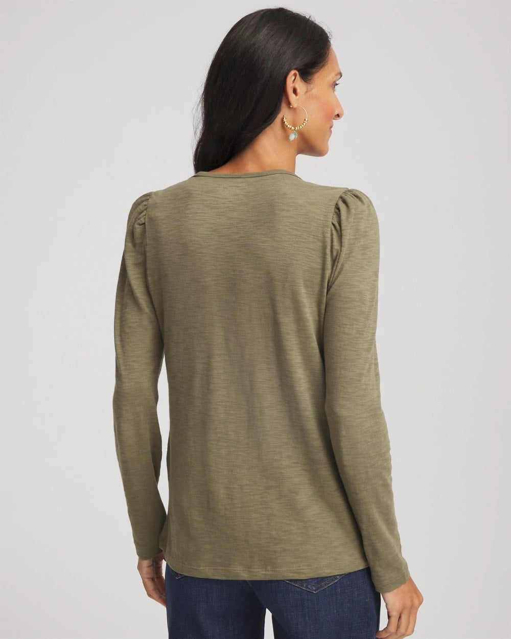 Chico's Slub Puff-Sleeve Tee