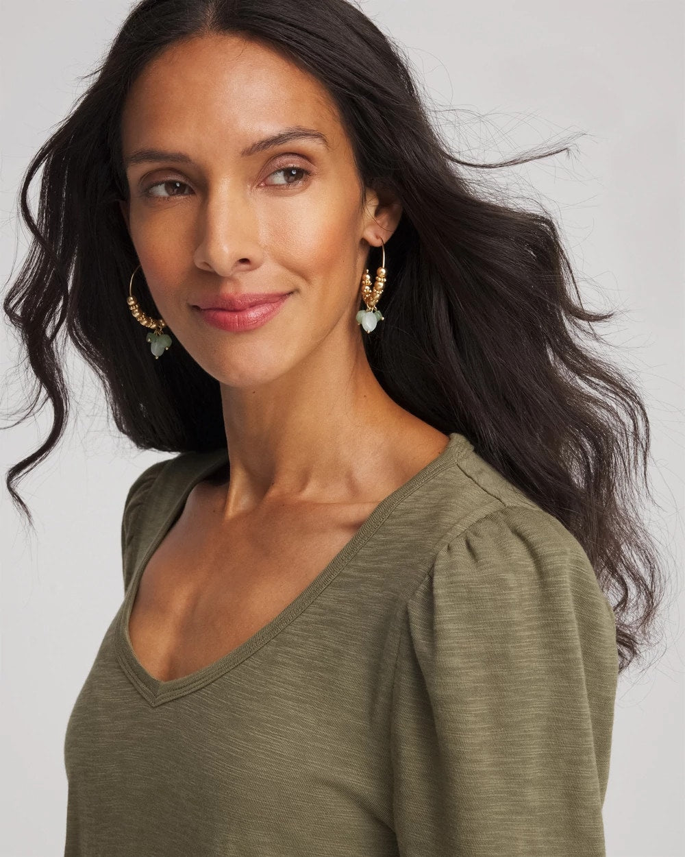 Chico's Slub Puff-Sleeve Tee