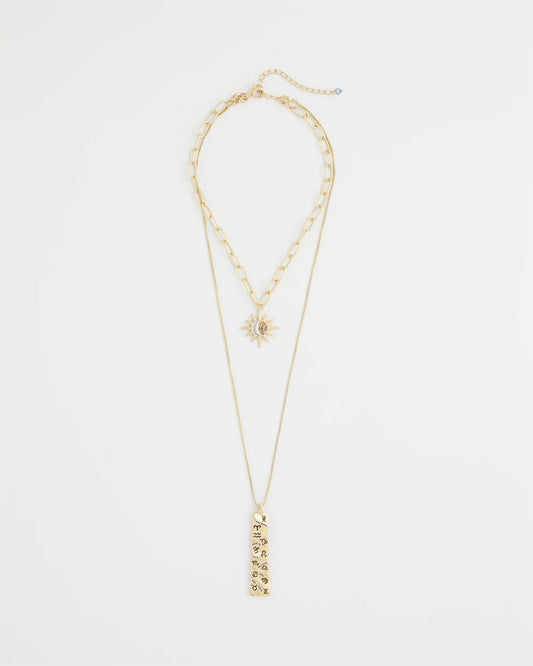 Chico's Convertible Zodiac Pendant Necklace