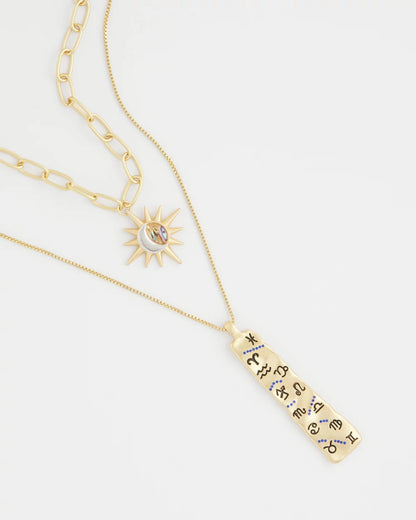 Chico's Convertible Zodiac Pendant Necklace