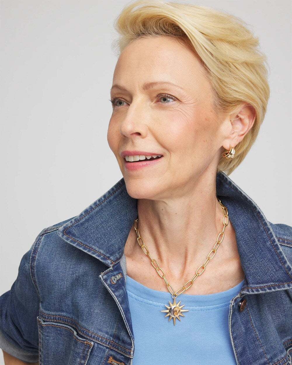 Chico's Convertible Zodiac Pendant Necklace