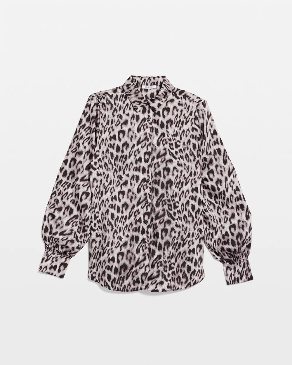 Chico's Faux Silk Snowy Animal Shirt