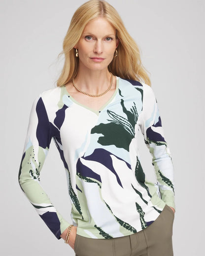 Chico's Sea-Print Touch of Cool™ Layering Tee