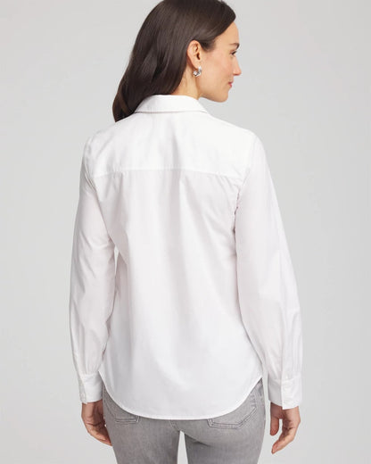 Chico's Jeweled Poplin Shirt