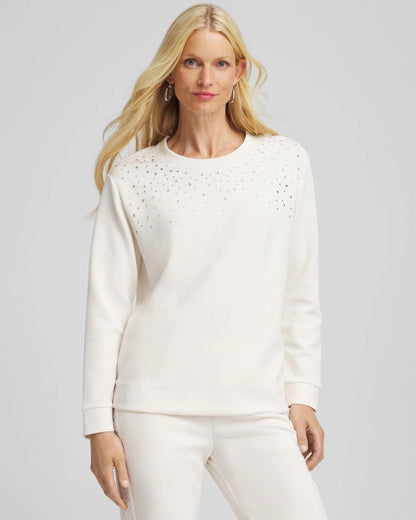 Chico's Zenergy® Rhinestone Pullover Top