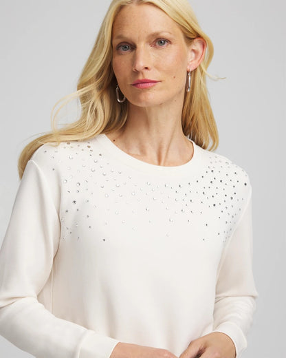 Chico's Zenergy® Rhinestone Pullover Top