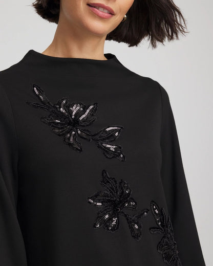 Chico's Embellished Structured Top