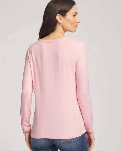 Chico's Mesh-Trim Touch of Cool™ Layering Tee