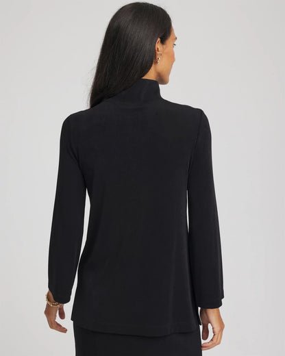 Chico's Travelers™ Button Mockneck Top