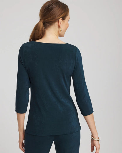 Chico's Travelers™ Asymmetrical 3/4 Sleeve Top