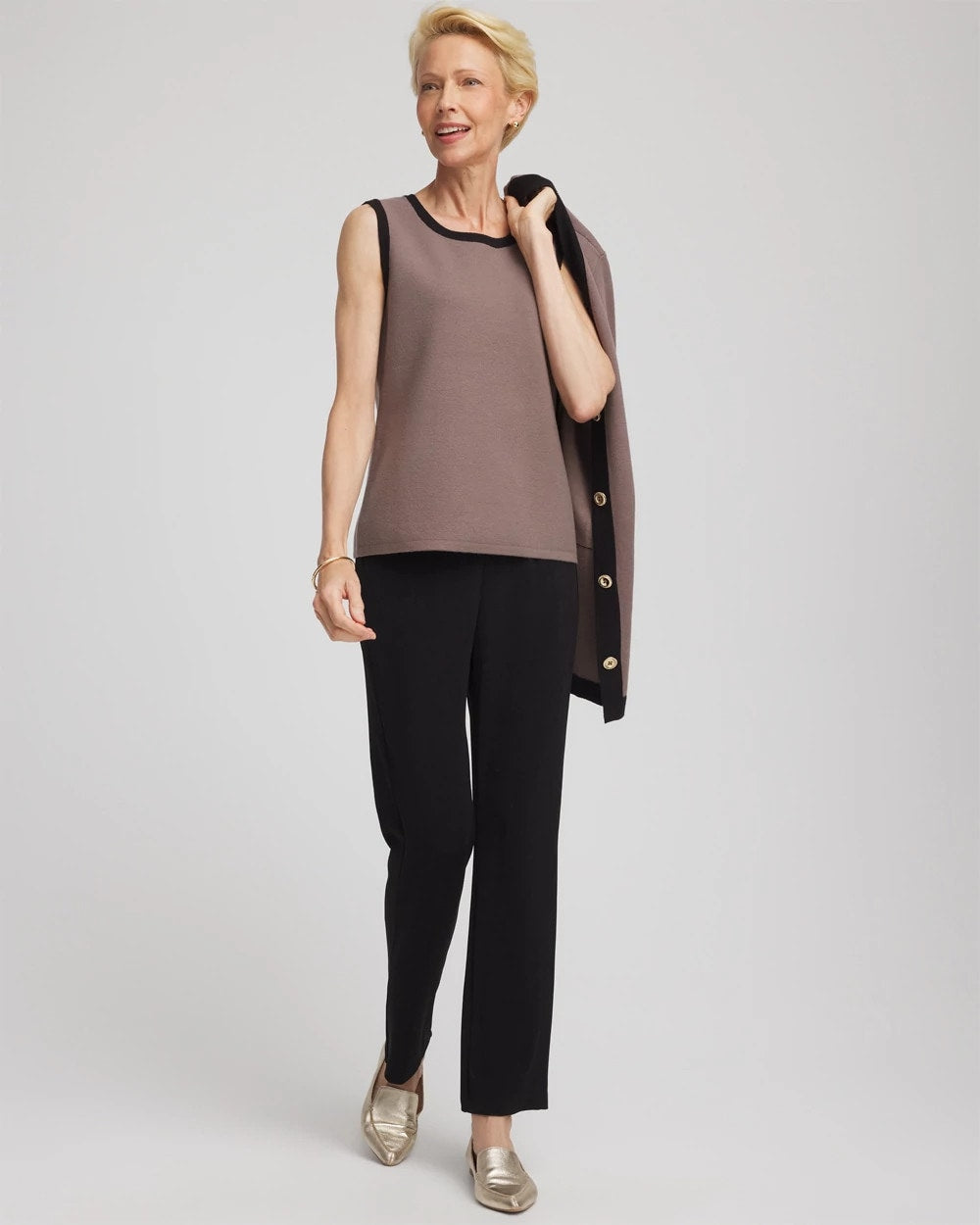 Chico's Travelers™ Tipped Sweater Tank