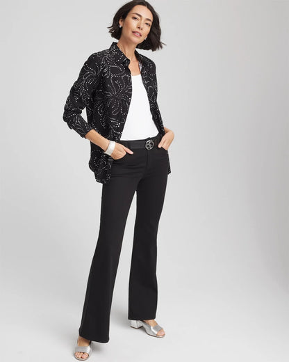 Chico's No Iron™ Findot Print Sateen Shirt