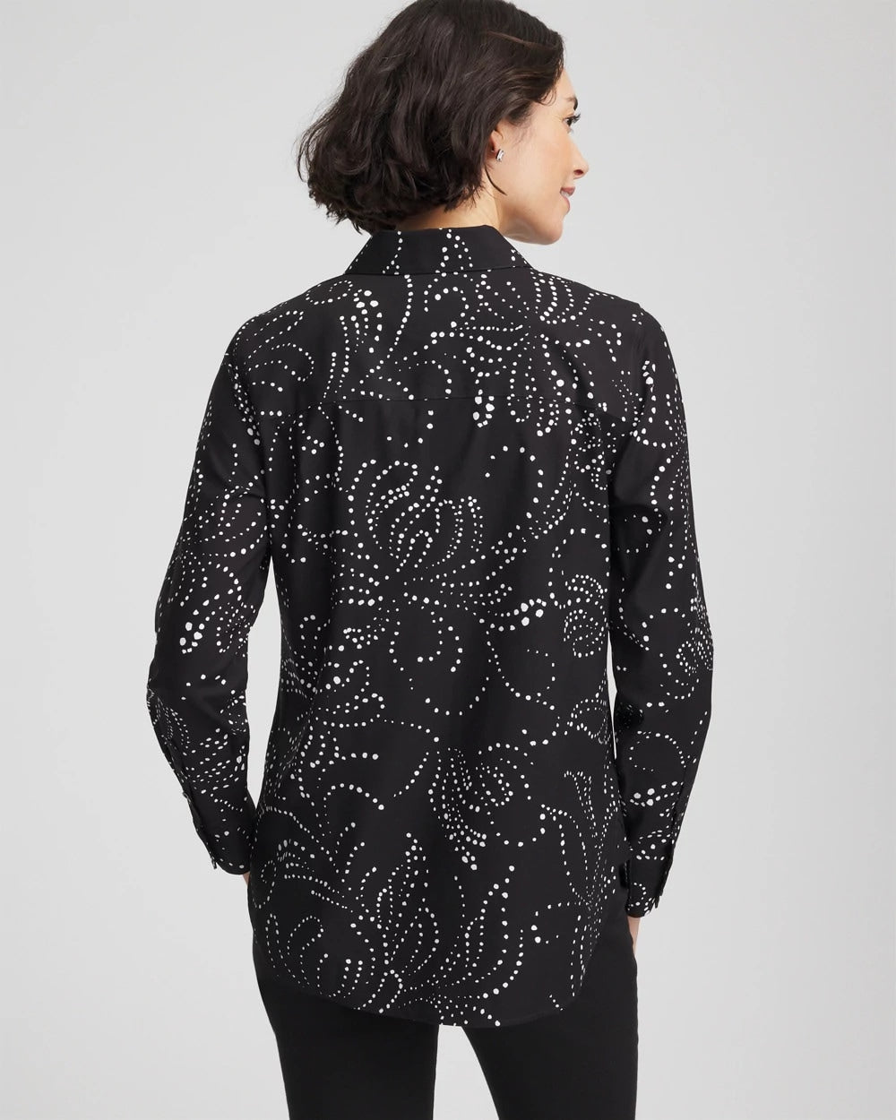 Chico's No Iron™ Findot Print Sateen Shirt
