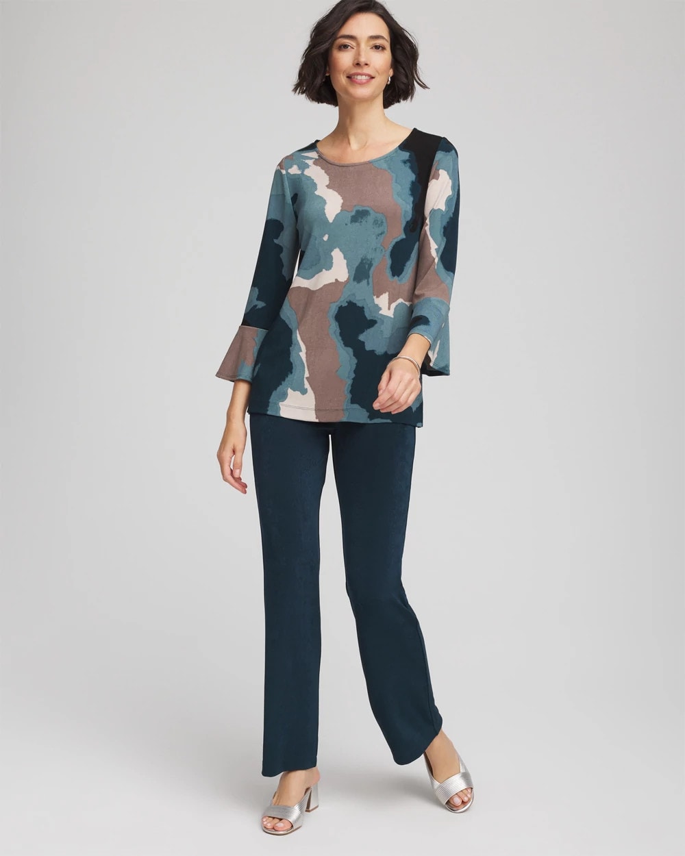 Chico's Travelers™ Crystal Flounce Sleeve Tunic