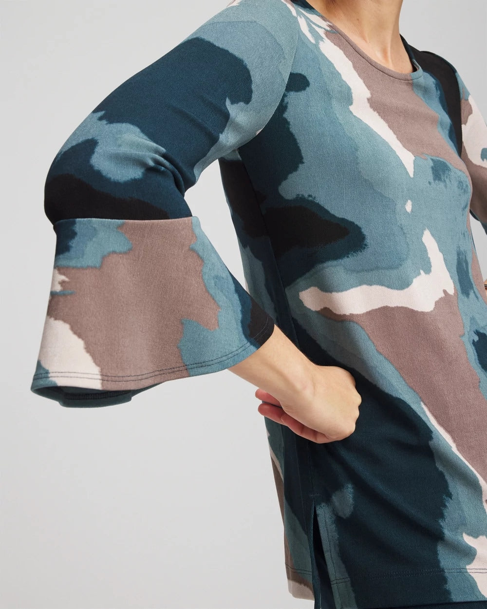 Chico's Travelers™ Crystal Flounce Sleeve Tunic