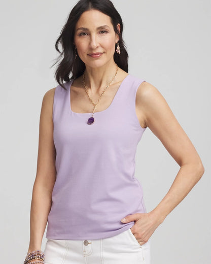 Chico's Contour Cotton™ Square Neck Tank