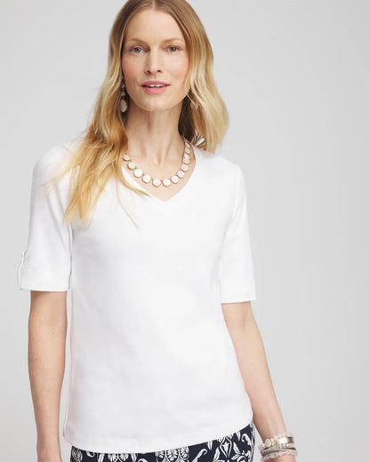 Chico's Everyday V-Neck Pima Tee