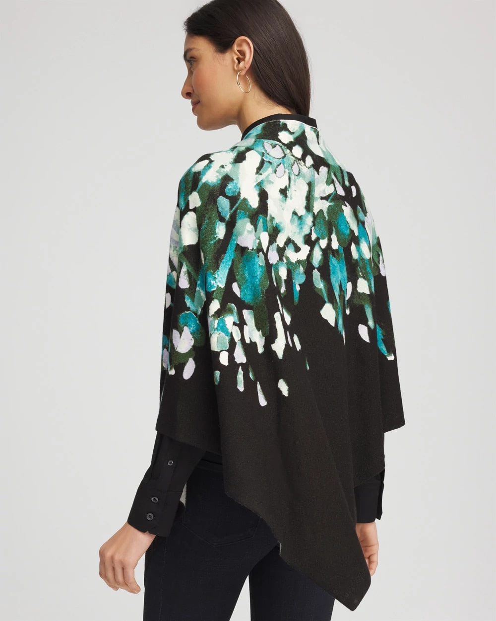 Chico's Convertible Knit Boatneck Poncho
