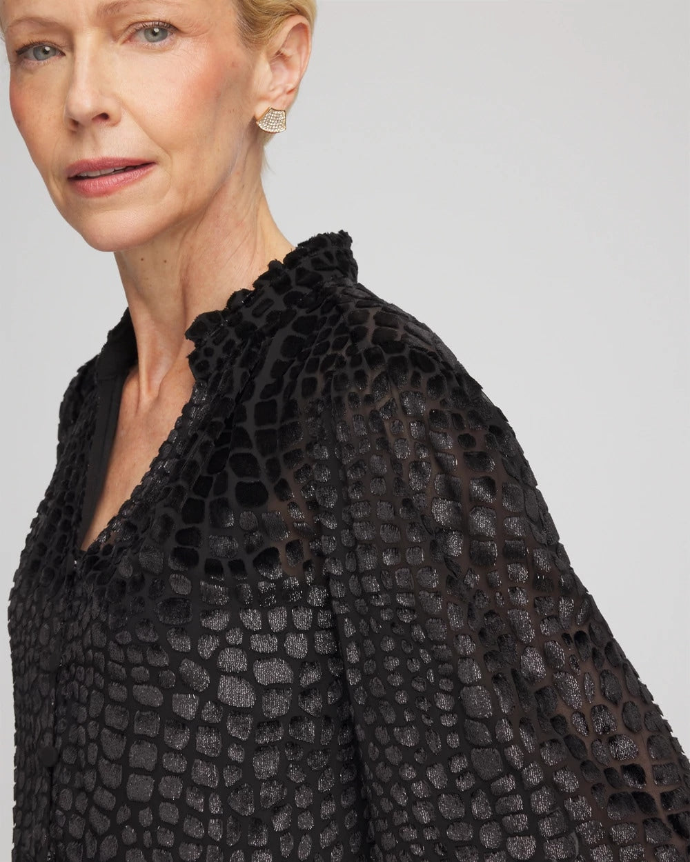 Chico's Burnout Velvet Blouse