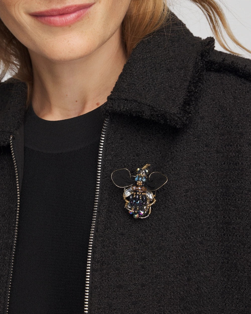 Chico's Beaded Bee Brooch
