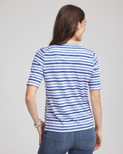 Chico's Slub Short Sleeve Tee