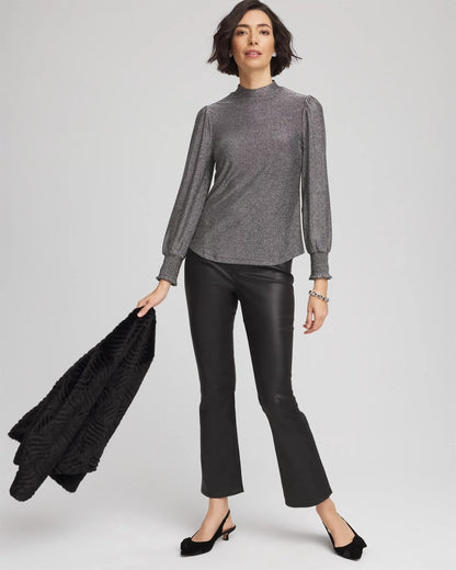 Chico's Sparkle Smocked Top