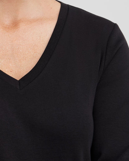 Chico's 3/4 Sleeve V-Neck Tee