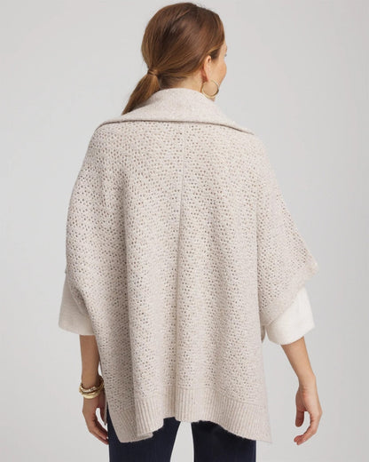 Chico's Zip-Front Collared Ruana