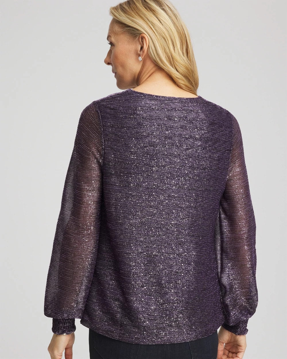 Chico's Foiled Bodre Top