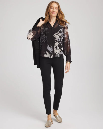 Chico's Georgette Flow Print Blouse