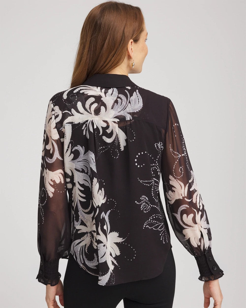 Chico's Georgette Flow Print Blouse