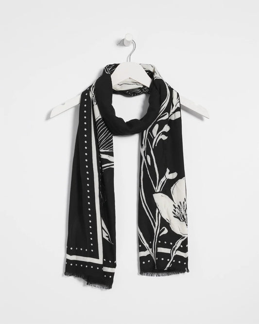 Chico's Floral Woven Oblong Scarf