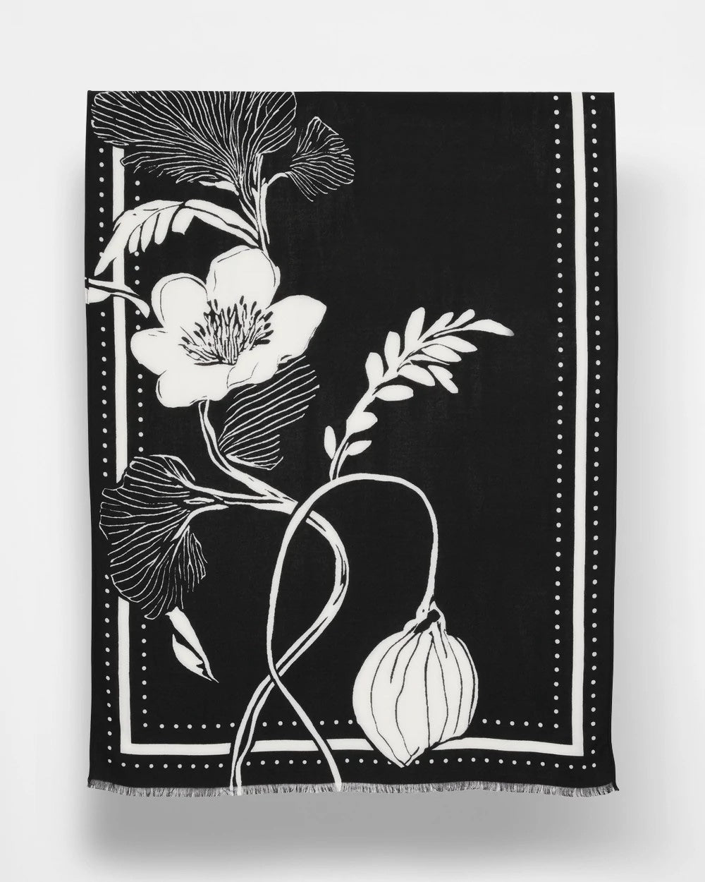 Chico's Floral Woven Oblong Scarf