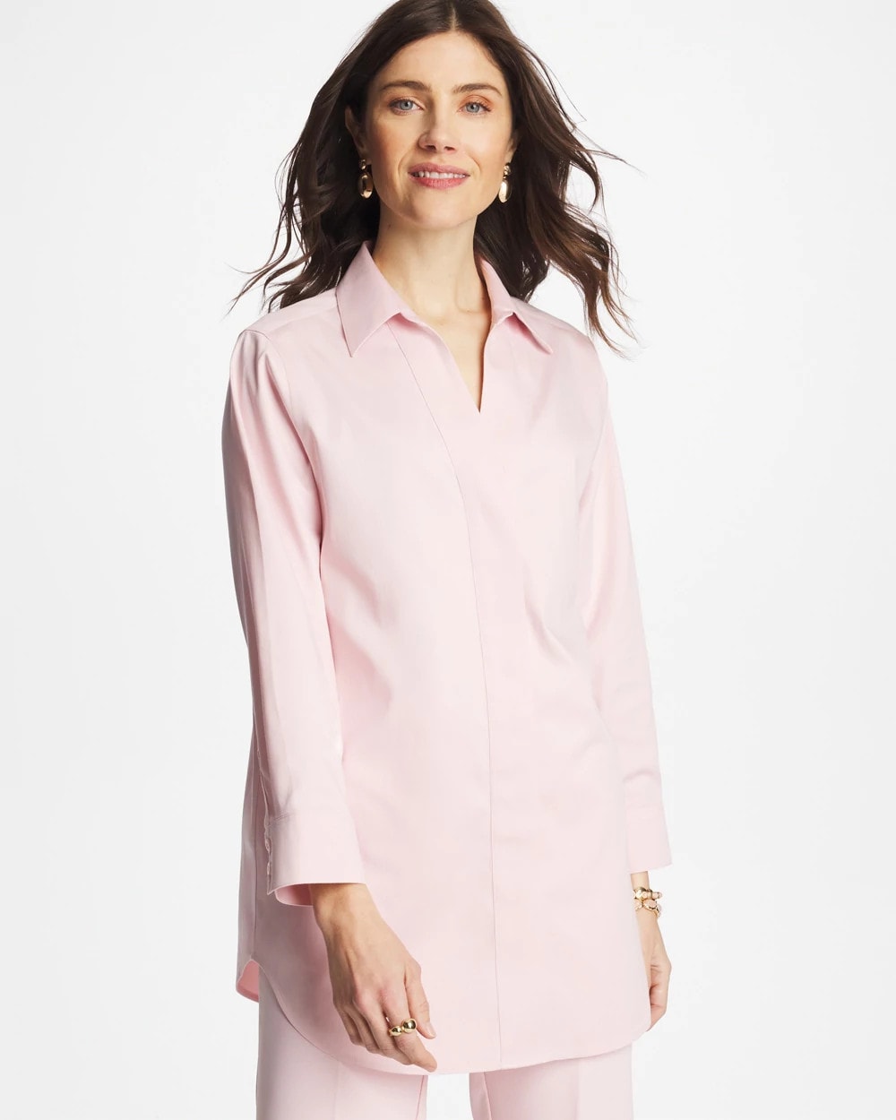 Chico's No Iron™ Stretch Splitneck Tunic