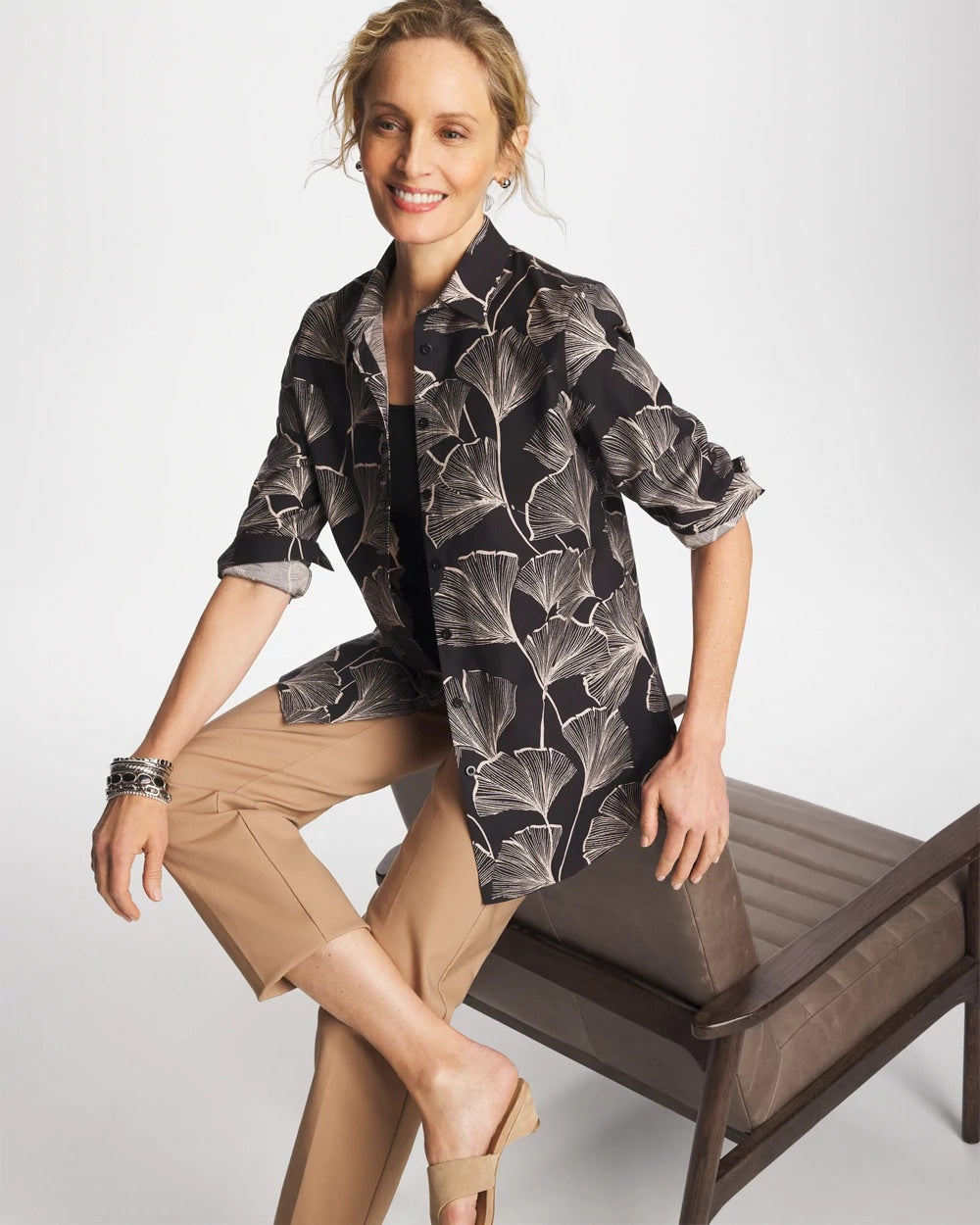 Chico's No Iron™ Stretch Ginkgo Glory Shirt