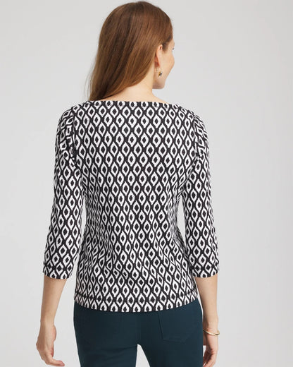Chico's Pima 3/4 Sleeve Tee