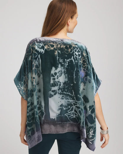 Chico's Velvet Burnout Passion Poncho