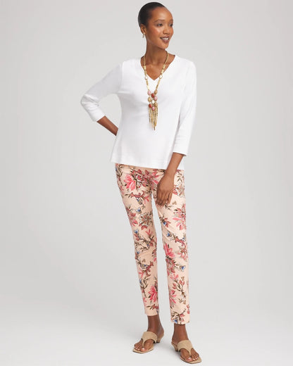 Chico's Short Pima 3/4 Sleeve Tee