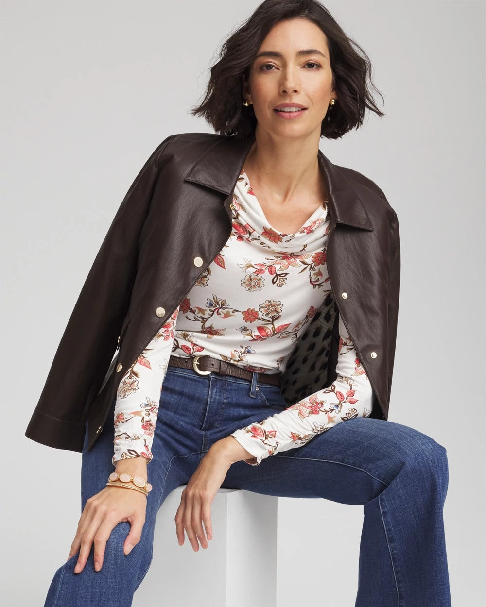 Chico's Touch of Cool™ Long-Sleeved Cowlneck Tee