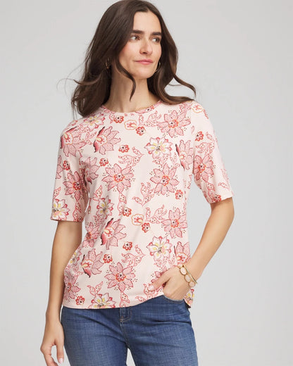 Chico's Elbow Sleeve Tee