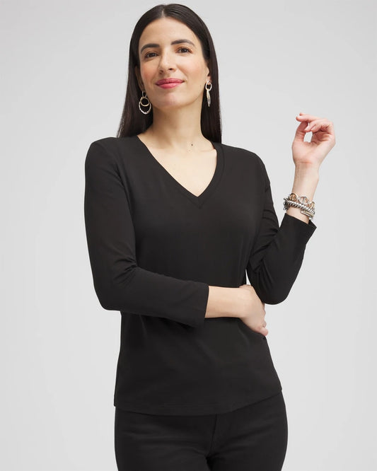 Chico's 3/4 Sleeve Perfect Tee