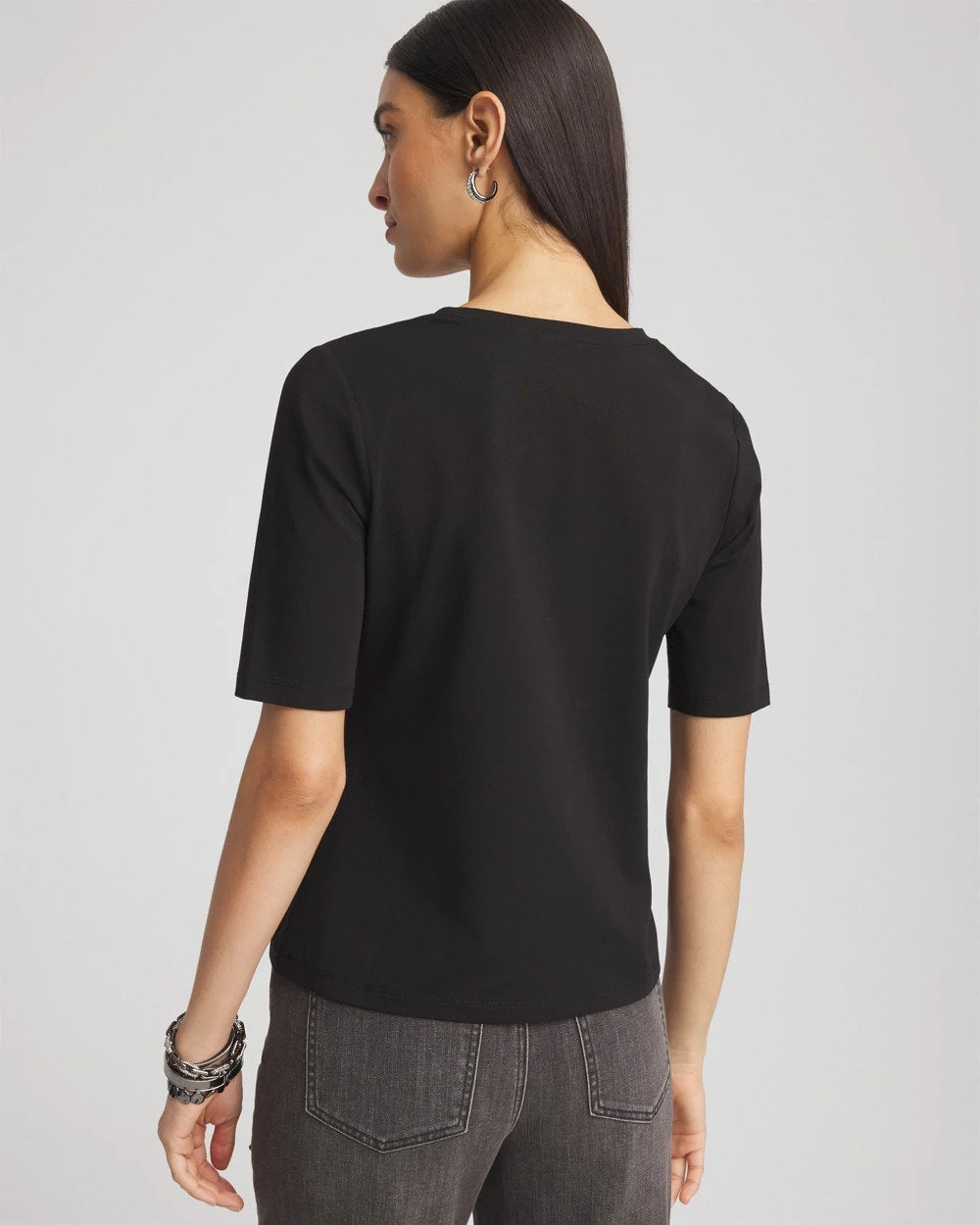 Chico's Perfect Elbow Sleeve Tee