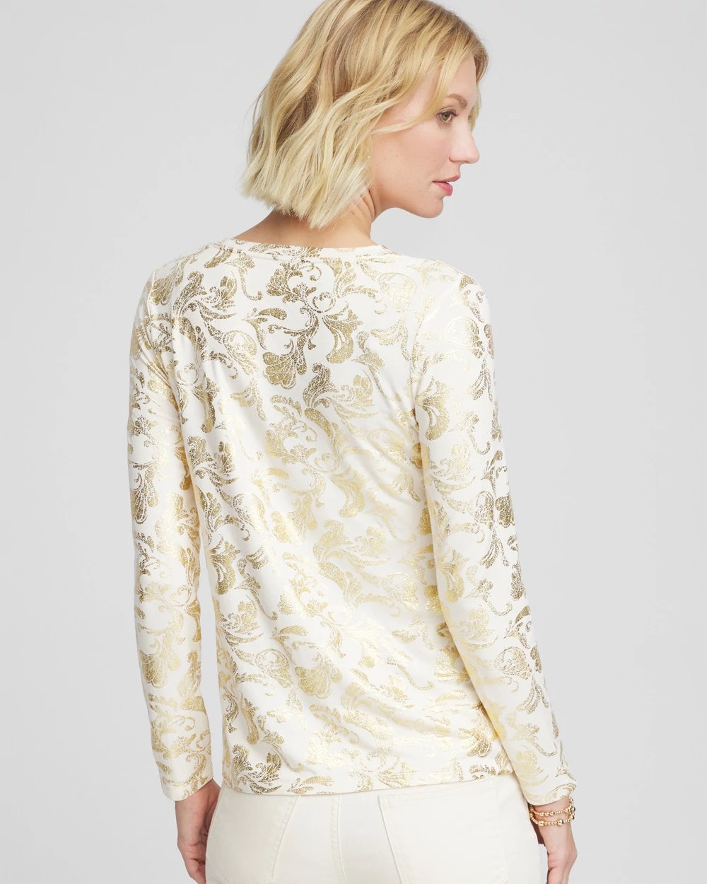 Chico's Touch of Cool™ Foiled Layering Tee
