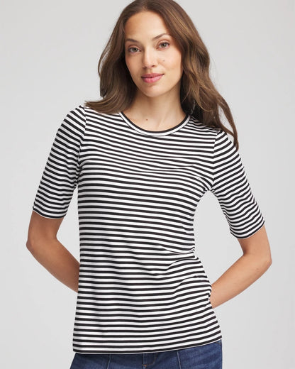 Chico's Touch of Cool™ Elbow-Sleeve Tee