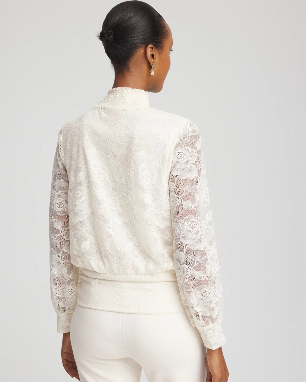 Chico's Tie-Neck Banded-Bottom Top