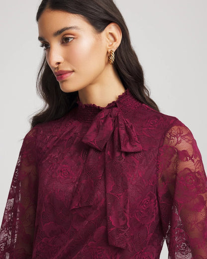 Chico's Tie-Neck Banded-Bottom Top