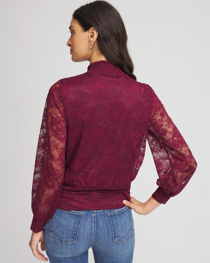 Chico's Tie-Neck Banded-Bottom Top