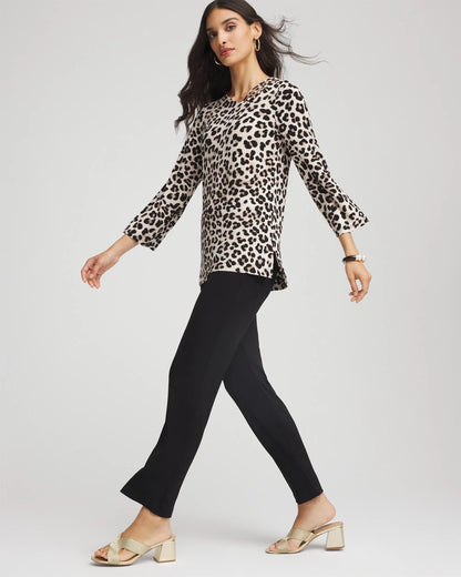 Chico's Travelers™ Animal-Print Lattice Top