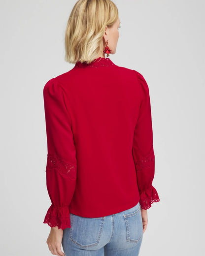 Chico's Lace V-Neck Top