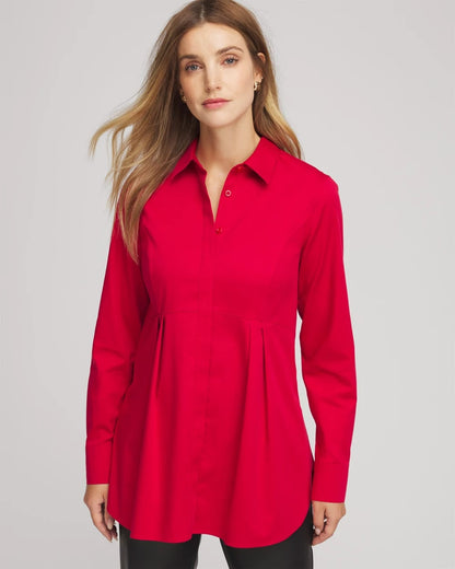 Chico's No Iron™ Peplum Pleated Shirt